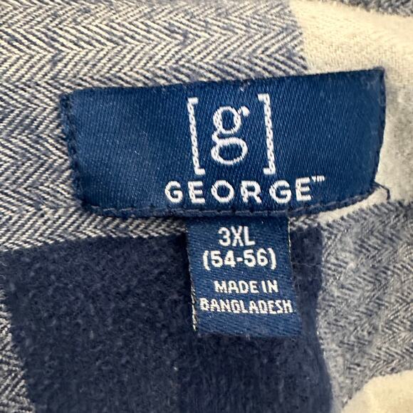 Seattle Seahawks Flannel Plaid Shirt Football 3XL Oversize Unique Blue Upcycled - Picture 5 of 6